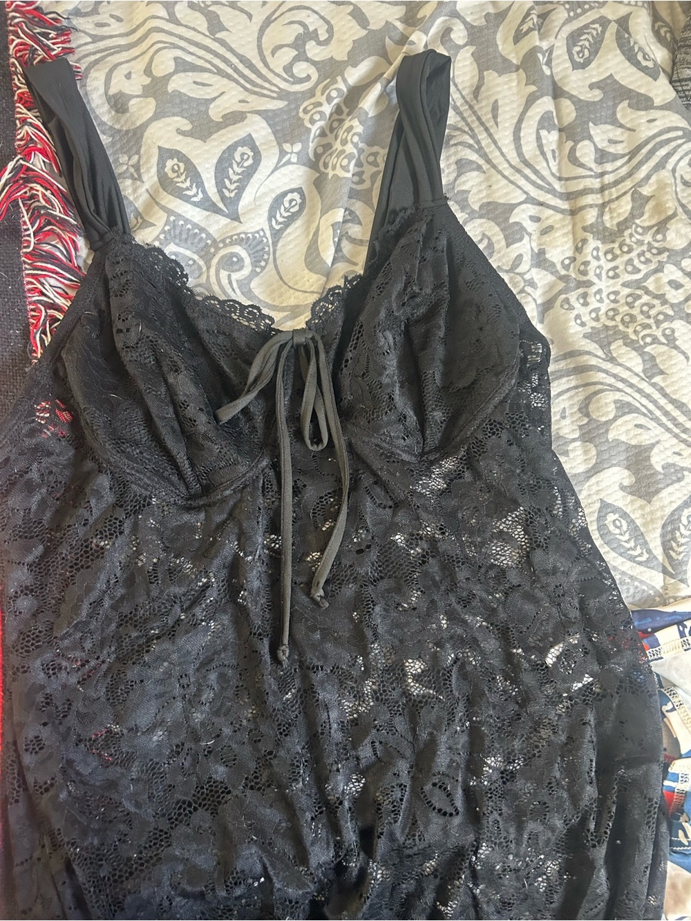 SHEIN Black Lace Maxi Dress